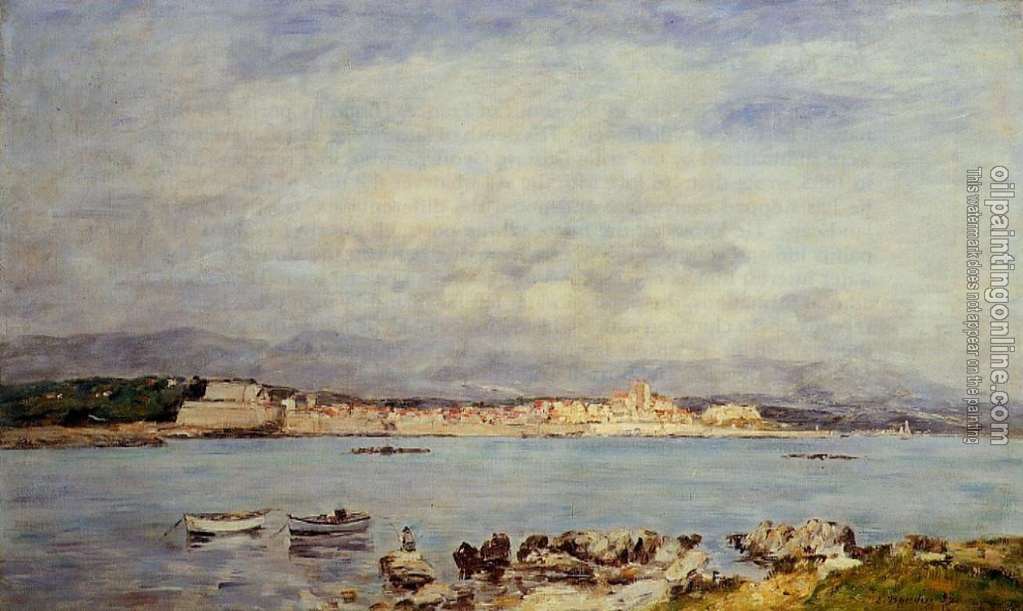 Boudin, Eugene - Antibes, Vue pris de la salis